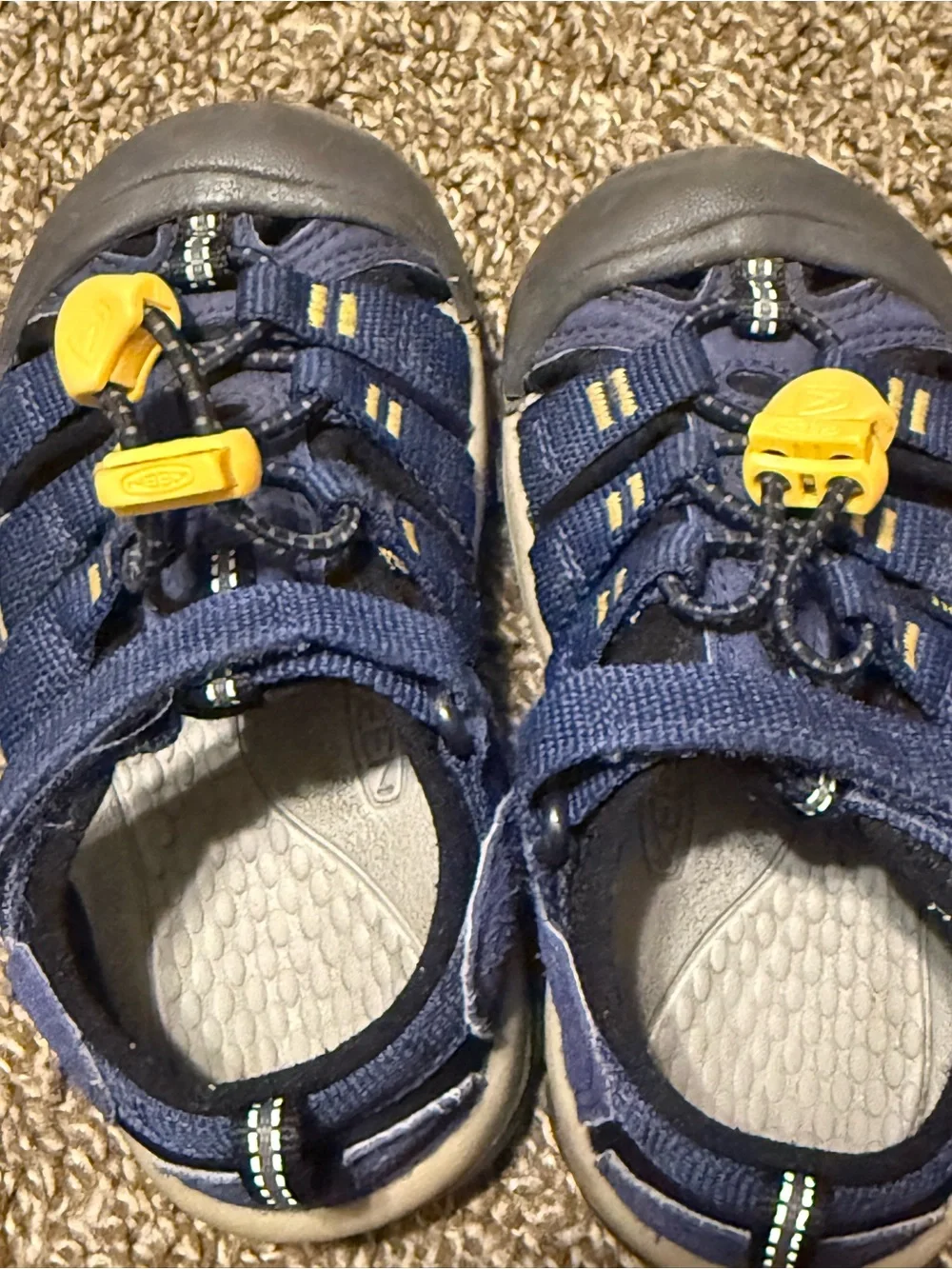 Keen Kids Navy Blue Sandals with Yellow Accents size 9